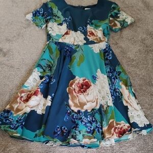 Corey Lynn Calter Floral Fit And Flare Dress